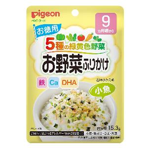 5種黃綠色蔬菜拌飯料 - 小魚 9m+