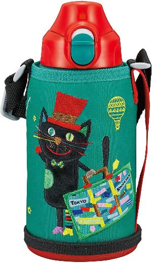 Tiger虎牌 兒童兩用不鏽鋼真空保溫壺-小貓 600ml