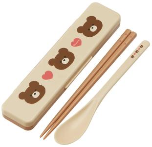 Pompon's bear抗菌餐具套裝(筷子餐匙)