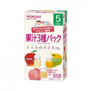 日本 Wakodo 和光堂 3種果汁粉末5G X6