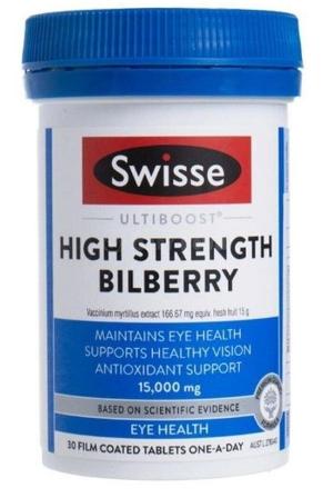 Swisse 高濃度越橘片藍莓護眼片30粒