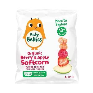 新西蘭Little Bellies 天然有機爆谷 蘋果/莓雜 10M+